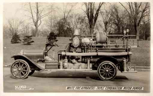 Fire Motor Pumper Truck Real Photo