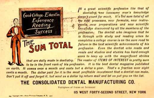 Advert Dental Magazine Teacher by the Blackboard
