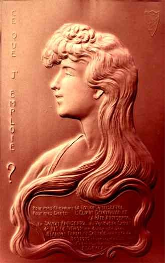 Advert Dental Lotion Airbrushed Art Nouveau