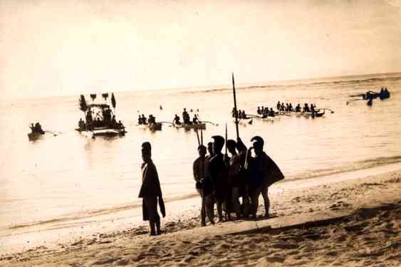 Carnival Landing of the Boats 1914 Real Photo