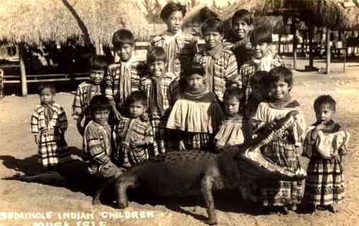 Seminole Indian Children from Musa Isle FL RP