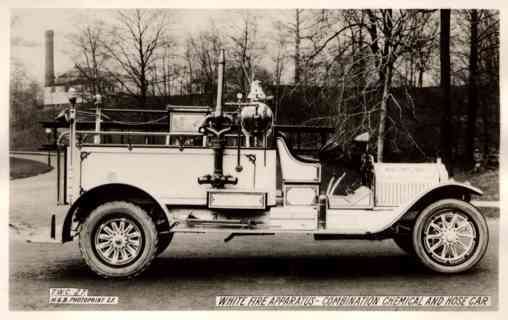 White Fire Apparatus Real Photo