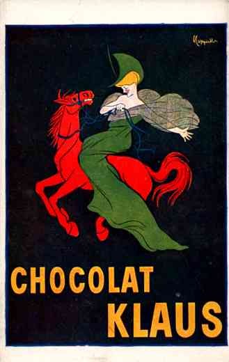 Advert Chocolate Girl on the Red Horse