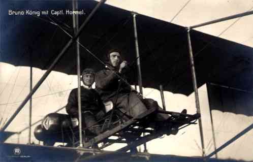 Pilots on the Biplane Real Photo
