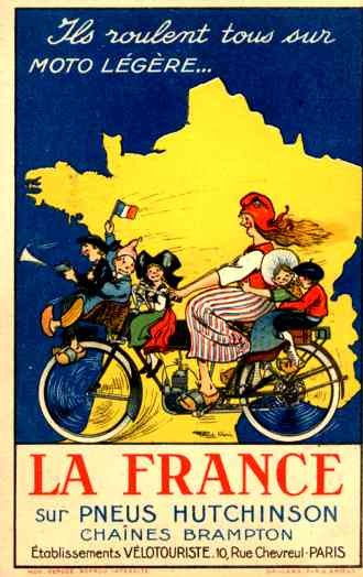 Advert Tire Chain Motorcycling Family French
