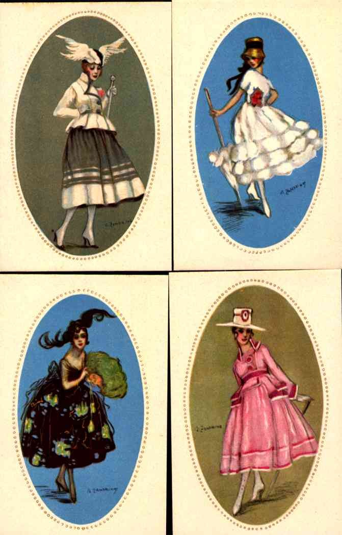 Art Deco Fansy Dressed Girls Set