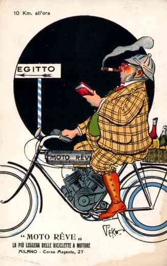 Advert Motorcycle Ride with Cigar Italian