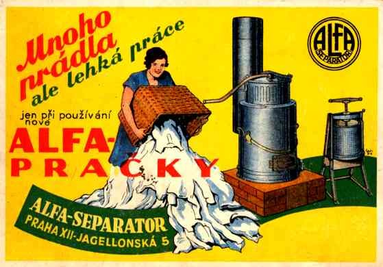 Advert Alfa-Separator Laundry Czech