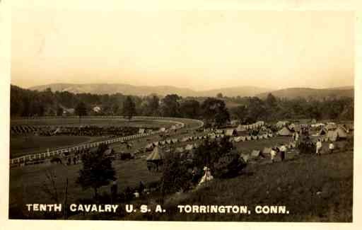 Buffalo Soldiers 10th Cavalry Camp Real Photo CT