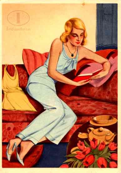 Reading Lady Advert Cotton Clothing