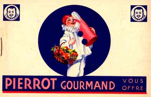 Pierrot Advert Chocolate Confection Novelty