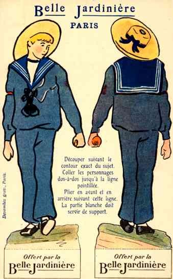 Advert French Department Store Paper Doll Novelty