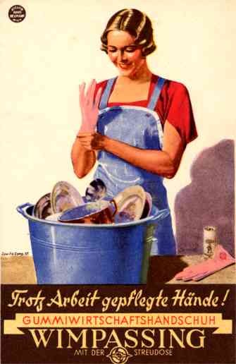 Advert Washing Gloves German