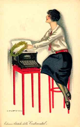 Advert Typewriter Italian Art Deco
