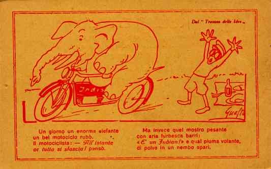 Advert Indian Motorcycle Elephant Italian