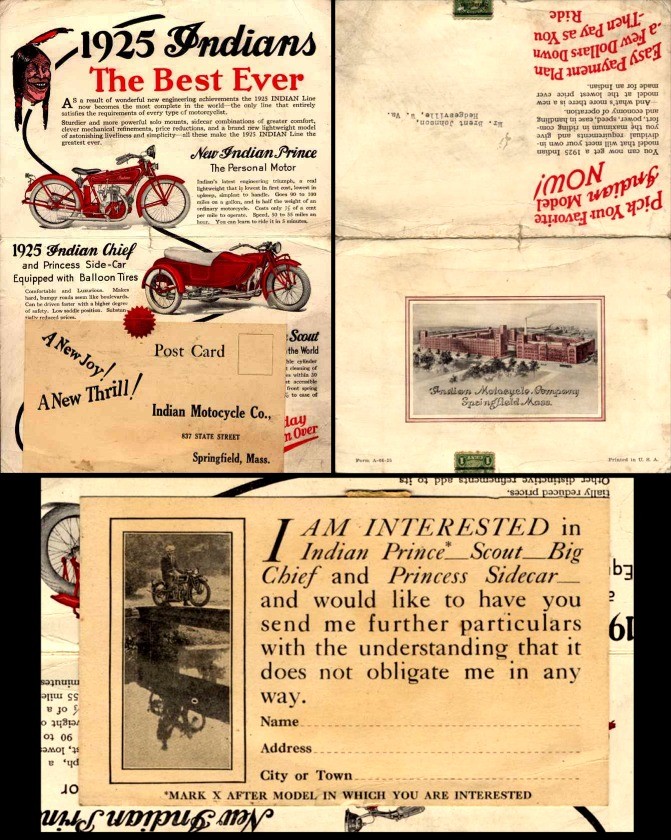 Advert 1925 Indian Motorcycle Chief