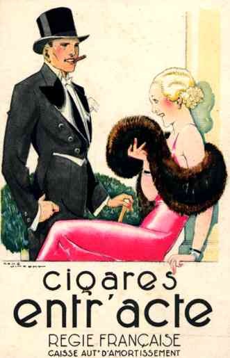 Advert Cigar Couple French