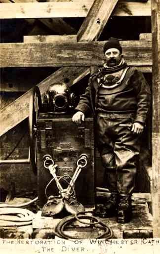 Hard Hat Diver Real Photo