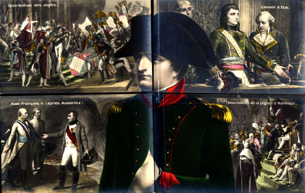 Napoleon Horse Real Photo Hand-Tinted Set