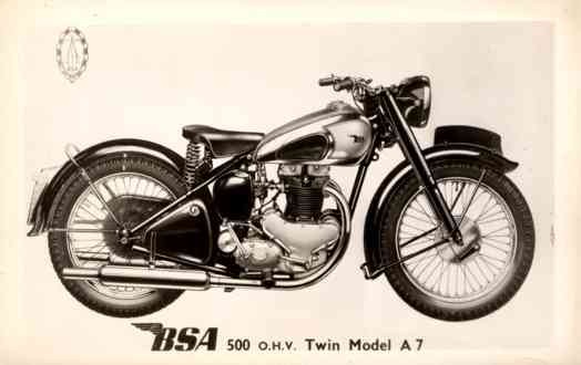 Advert BSA Twin Model A 7 Real Photo