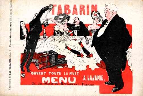 Advert Restaurant Tabarin French
