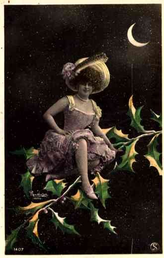 Fairy Hat Moon Hand-Tinted RP French
