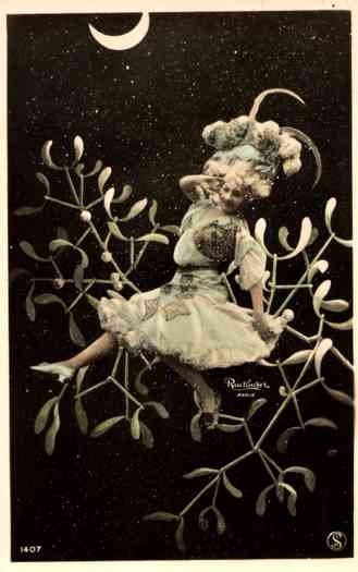 Fairy Moon Hand-Tinted Real Photo French