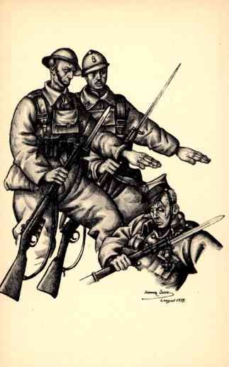 Szyk Wounded Soldier WWII