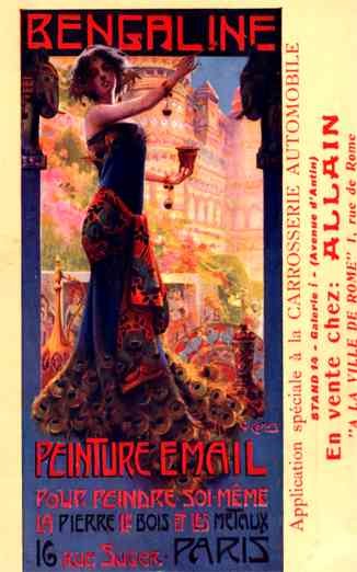 Art Nouveau Woman Paint Advert