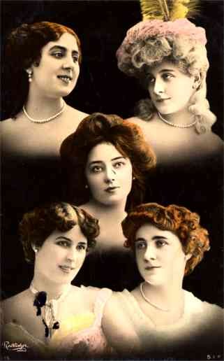 Girls Hand-Tinted French Real Photo