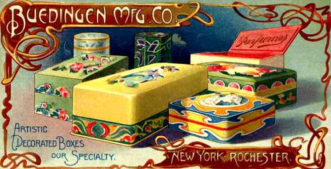 Advert Decorated Boxes NY