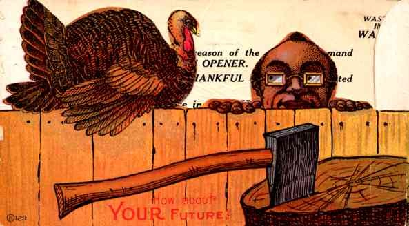 Black Man & Thanksgiving Turkey Advert Novelty