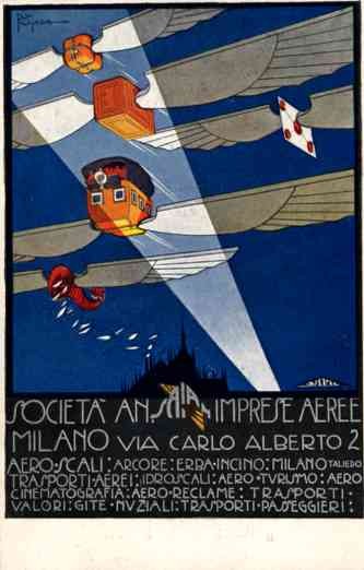 Airplane Flight Italian Futurist