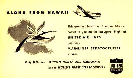 United Air Lines Airplane Advert