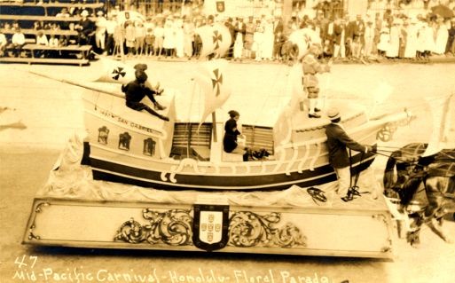 Horse-Drawn Boat Parade Real Photo