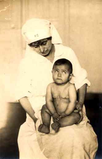 Nurse & Child French Real Photo