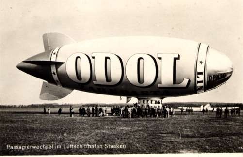 Airplane & Dirigable Advert Odol Dental