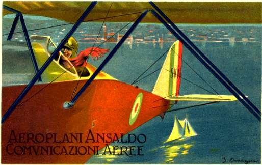 Airplane & Yacht Art Nouveau Italian