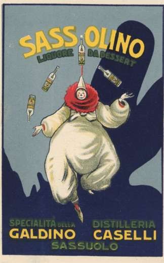 Clown & Advert Liqueur Sassolino