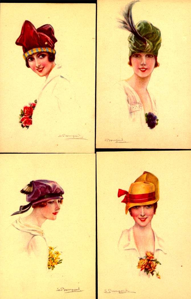 Set of Six S. Bompard Lady Glamour