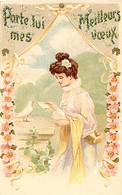  Woman Rose Dove French