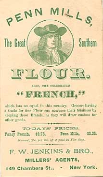 Penn Mills Flour Advert NYC Pioneer