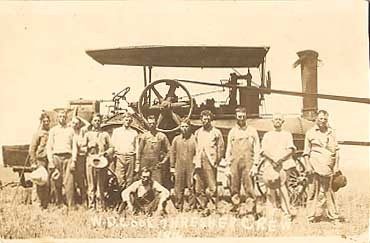 Steam Tractor Crew Real Photo