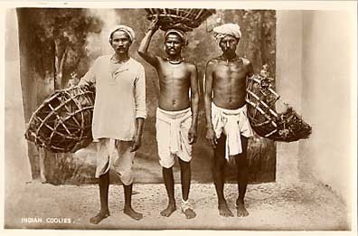 Indian Coolies Real Photo