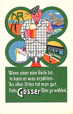 Gosser Beer Ocean Liner Train Advert