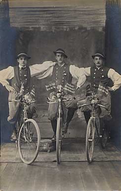 Bicyclists Real Photo German