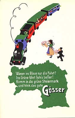 Advertising Beer Gosser Train Austria