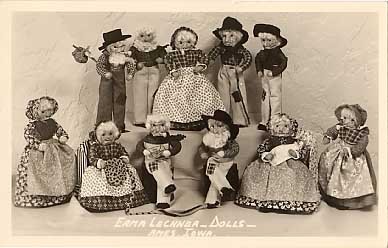 Erma Lechner Dolls Iowa Real Photo