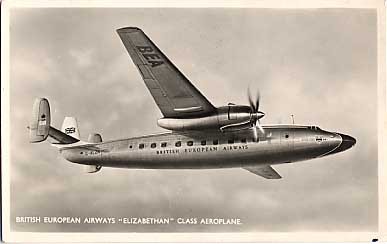 British European Airways Airplane Real Photo