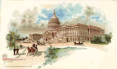 Capitol Washington D.C. Horse-Drawn Wagon Pioneer
